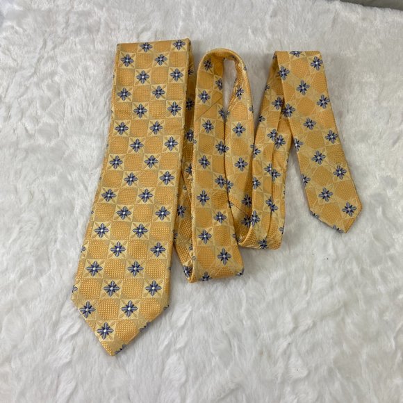Bundle of 2 Neckties Hart Schaffner Marx Floral Silk/ Happy Jack Geometric Print - Picture 2 of 15